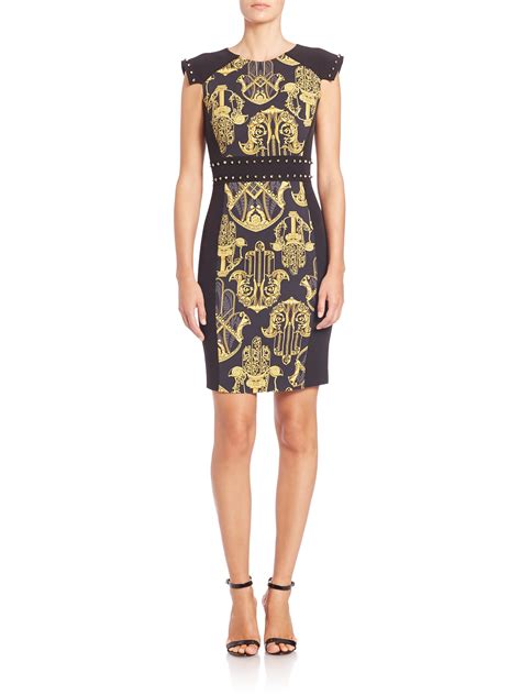 versace black and white dress